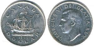 1 Dólar Canadá Plata Jorge VI (1895-1952)