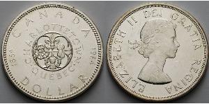 1 Dólar Canadá Plata Isabel II (1926-2022)