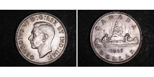 1 Dólar Canadá Plata Jorge VI (1895-1952)