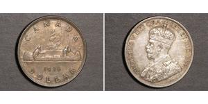 1 Dólar Canadá Plata Jorge V (1865-1936)