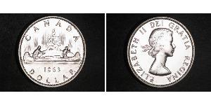 1 Dólar Canadá Plata Isabel II (1926-2022)