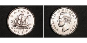 1 Dólar Canadá Plata Jorge VI (1895-1952)