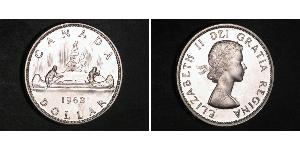 1 Dólar Canadá Plata Isabel II (1926-2022)