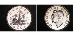 1 Dólar Canadá Plata Jorge VI (1895-1952)