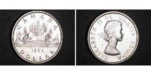 1 Dólar Canadá Plata Isabel II (1926-2022)