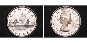 1 Dólar Canadá Plata Isabel II (1926-2022)