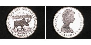 1 Dólar Canadá Plata Isabel II (1926-2022)