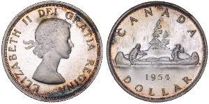 1 Dólar Canadá Plata Isabel II (1926-2022)