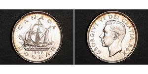 1 Dólar Canadá Plata Jorge VI (1895-1952)