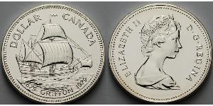 1 Dólar Canadá Plata Isabel II (1926-2022)