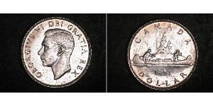 1 Dólar Canadá Plata Jorge VI (1895-1952)