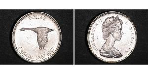 1 Dólar Canadá Plata Isabel II (1926-2022)