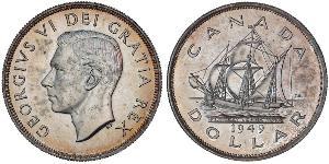 1 Dólar Canadá Plata Jorge VI (1895-1952)