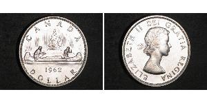 1 Dólar Canadá Plata Isabel II (1926-2022)