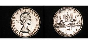 1 Dólar Canadá Plata Isabel II (1926-2022)