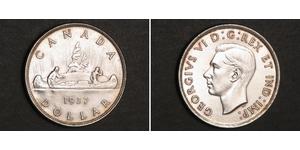 1 Dólar Canadá Plata Jorge VI (1895-1952)