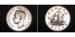 1 Dólar Canadá Plata Jorge VI (1895-1952)