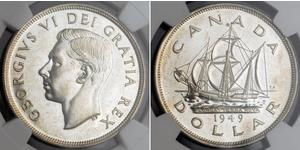 1 Dólar Canadá Plata Jorge VI (1895-1952)