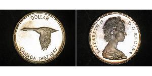 1 Dólar Canadá Plata Isabel II (1926-2022)