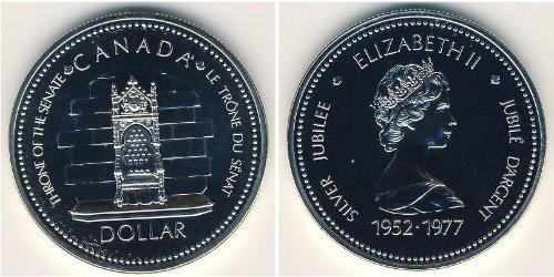 1 Dólar Canadá Plata Isabel II (1926-2022)