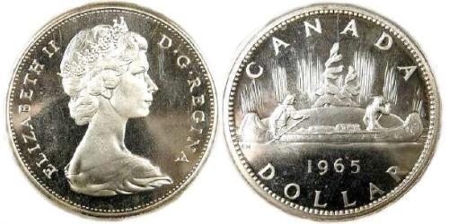 1 Dólar Canadá Plata Isabel II (1926-2022)