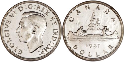 1 Dólar Canadá Plata Jorge VI (1895-1952)