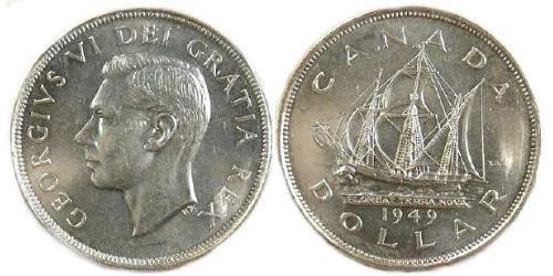 1 Dólar Canadá Plata Jorge VI (1895-1952)