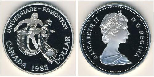 1 Dólar Canadá Plata 