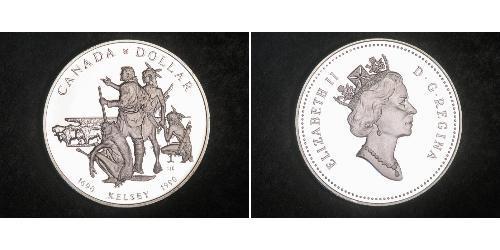 1 Dólar Canadá Plata Isabel II (1926-2022)