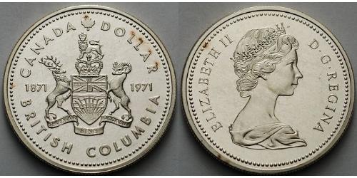 1 Dólar Canadá Plata Isabel II (1926-2022)