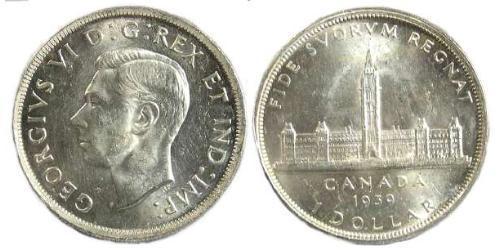 1 Dólar Canadá Plata Jorge VI (1895-1952)