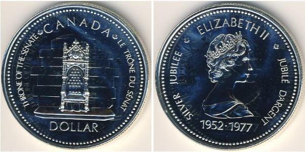 1 Dólar Canadá Plata Isabel II (1926-2022)