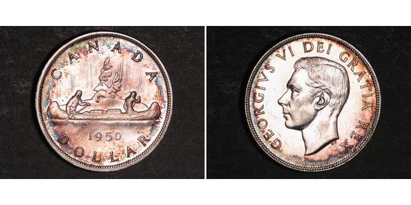 1 Dólar Canadá Plata Jorge VI (1895-1952)