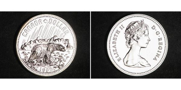 1 Dólar Canadá Plata Isabel II (1926-2022)