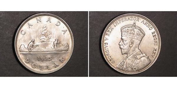 1 Dólar Canadá Plata Jorge V (1865-1936)