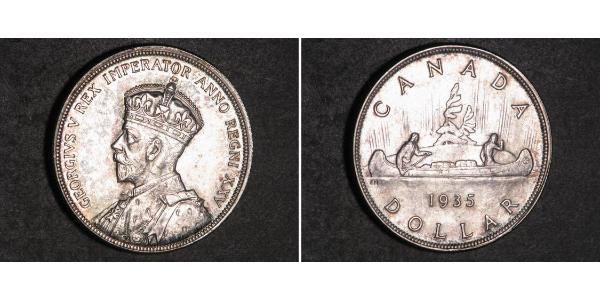 1 Dólar Canadá Plata Jorge V (1865-1936)