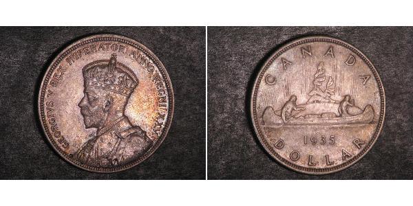 1 Dólar Canadá Plata Jorge V (1865-1936)