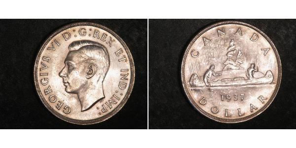 1 Dólar Canadá Plata Jorge VI (1895-1952)