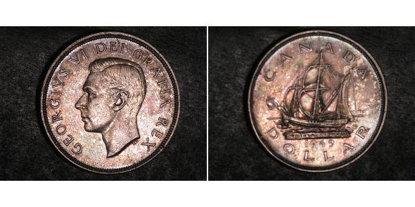 1 Dólar Canadá Plata Jorge VI (1895-1952)