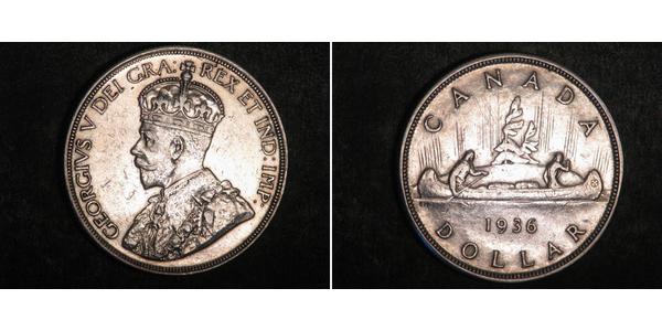 1 Dólar Canadá Plata Jorge V (1865-1936)