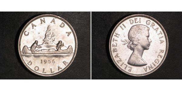 1 Dólar Canadá Plata Isabel II (1926-2022)