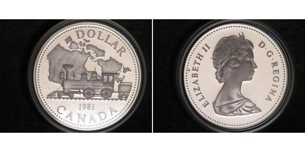 1 Dólar Canadá Plata 