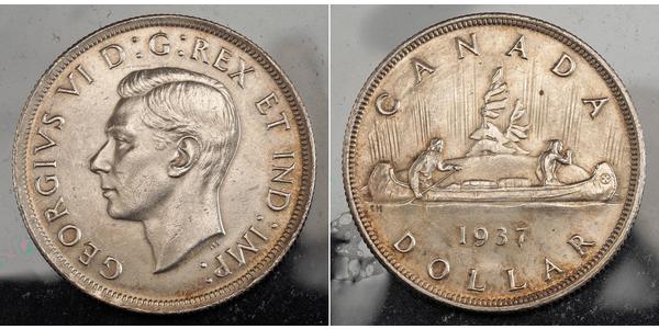 1 Dólar Canadá Plata Jorge VI (1895-1952)