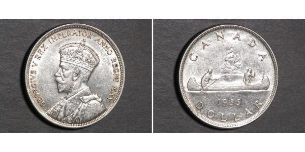 1 Dólar Canadá Plata Jorge V (1865-1936)