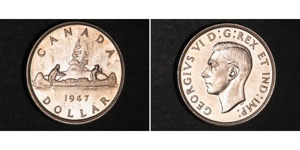 1 Dólar Canadá Plata Jorge VI (1895-1952)