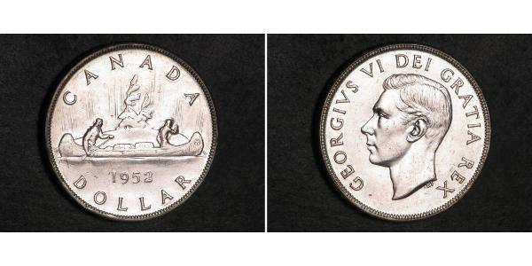 1 Dólar Canadá Plata Jorge VI (1895-1952)