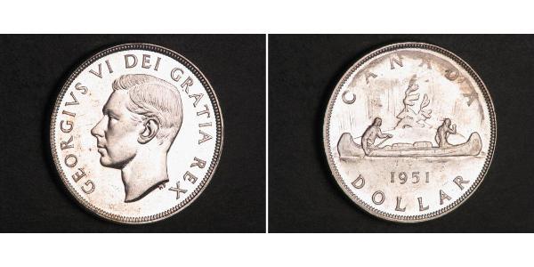 1 Dólar Canadá Plata Jorge VI (1895-1952)