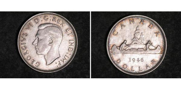 1 Dólar Canadá Plata Jorge VI (1895-1952)