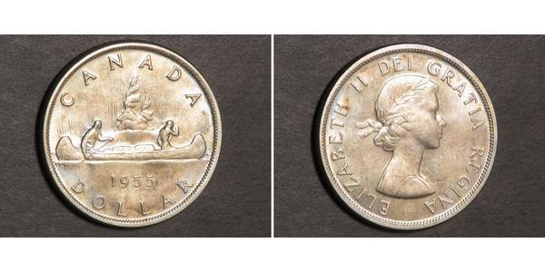 1 Dólar Canadá Plata Isabel II (1926-2022)