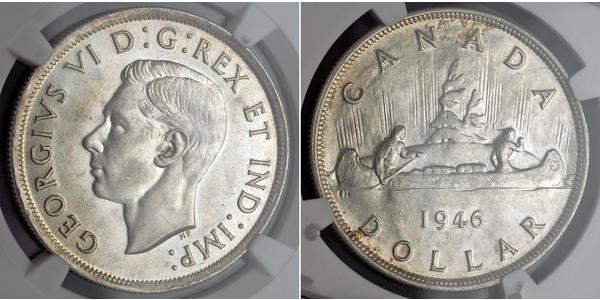 1 Dólar Canadá Plata Jorge VI (1895-1952)